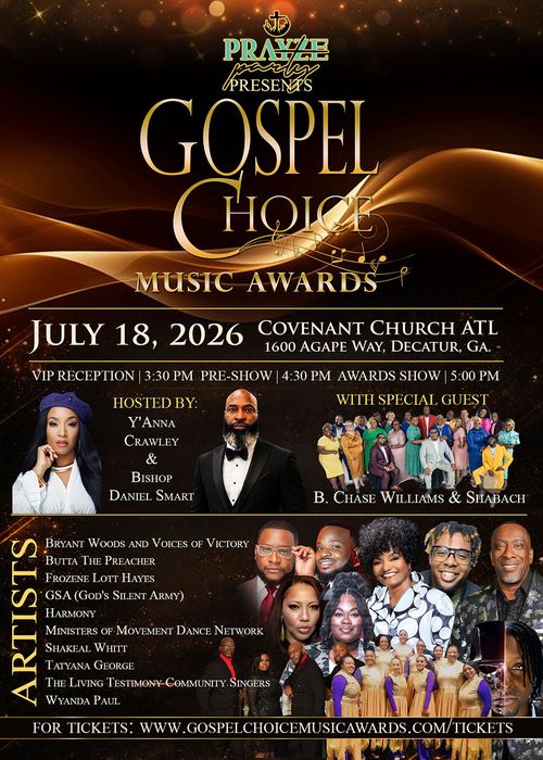 Gospel Choice Music Awards main showcase flyer